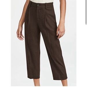 Vince Wool Cropped Tapered Pull On Pant